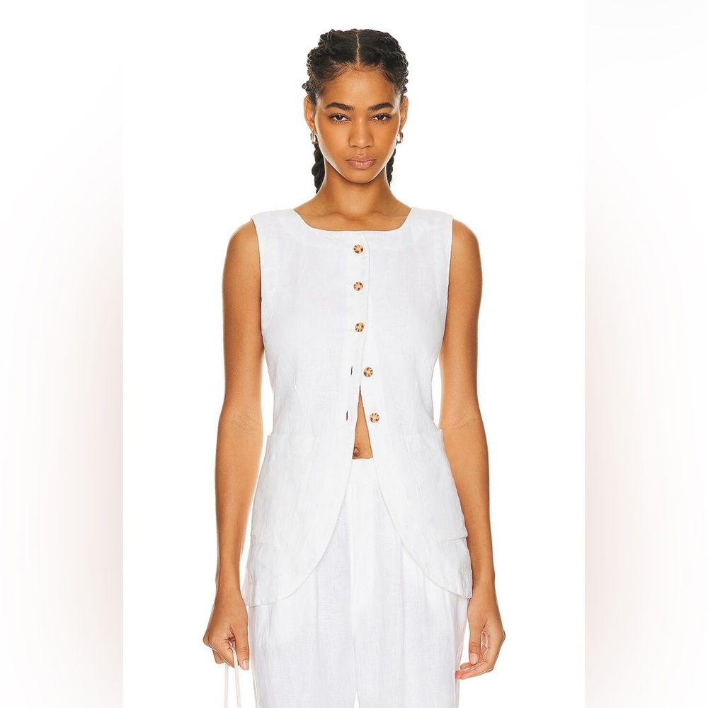 Posse Emma Linen Vest White Small